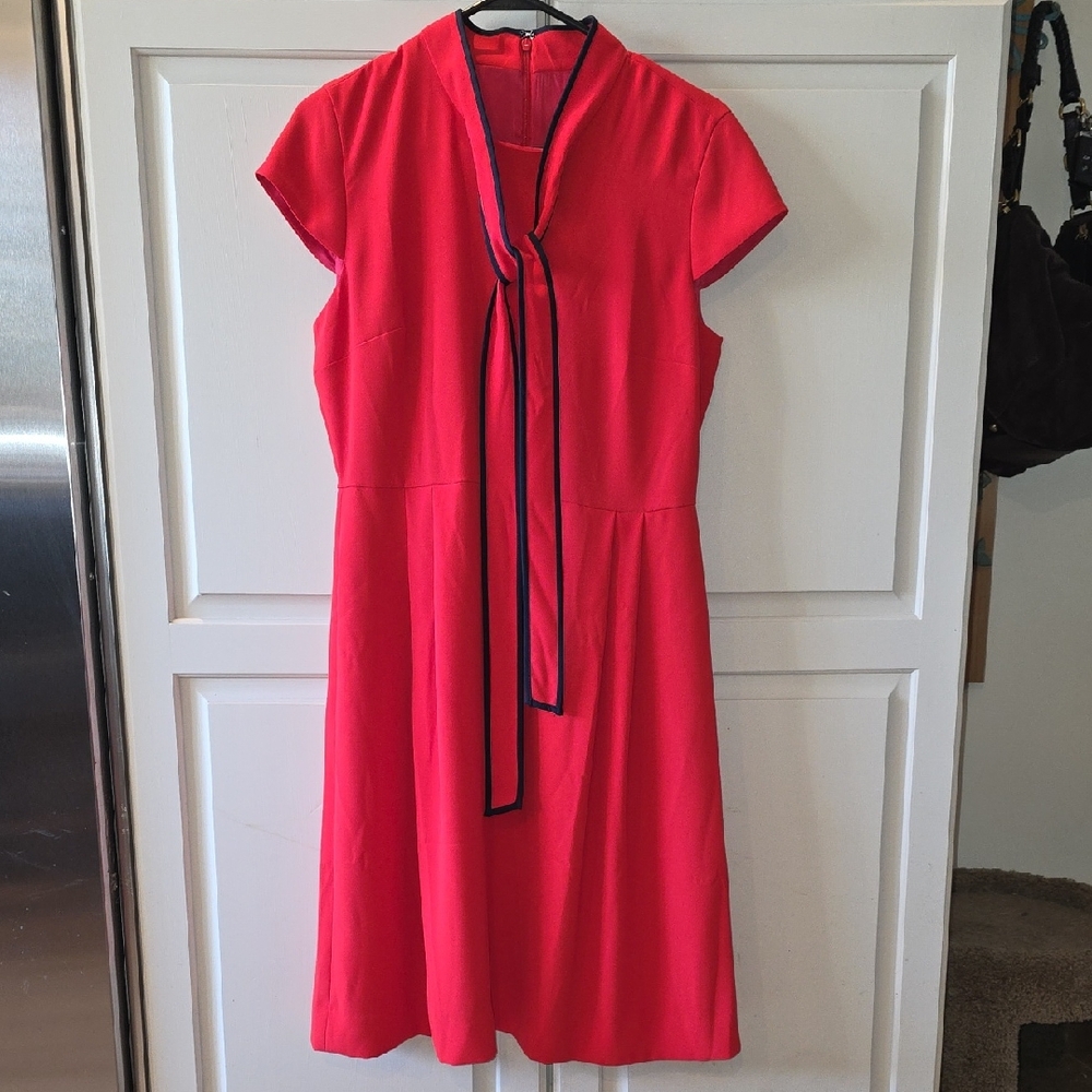 J. Crew Tie Neck 365 Crepe Dress